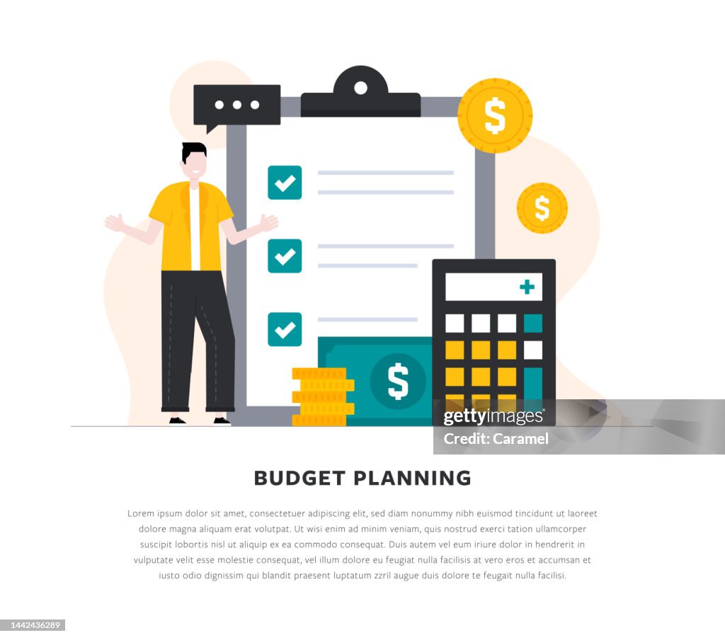 Budget File Image Budget Planning Flat Design Illustration High-Res Vector Graphic ...