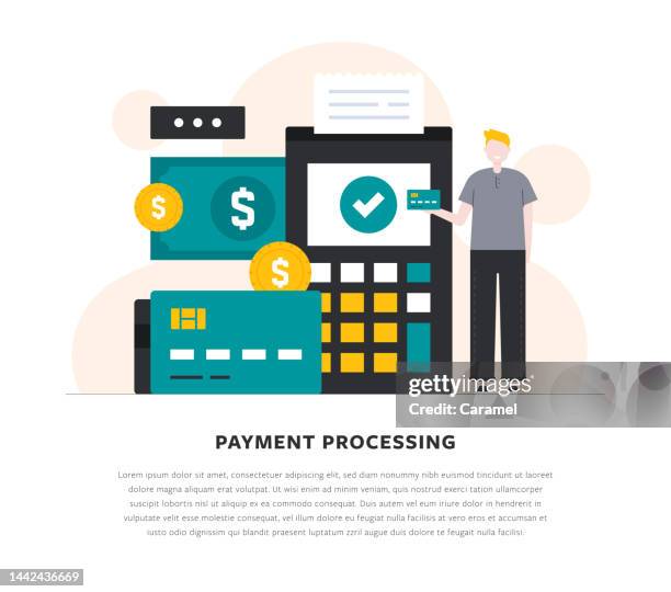 Payment Process Vector Image Payment Processing Flat Design Illustration High-Res Vector Graphic ...
