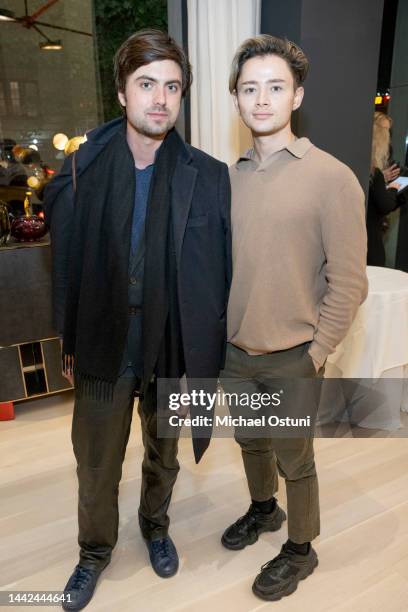 Stefan Martin and Andrew attend Achille Salvagni Atelier Grand Opening, Madison Avenue on November 17, 2022 in New York City.