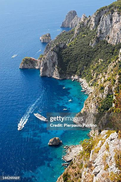 beautiful capri's sea - capri stock pictures, royalty-free photos & images