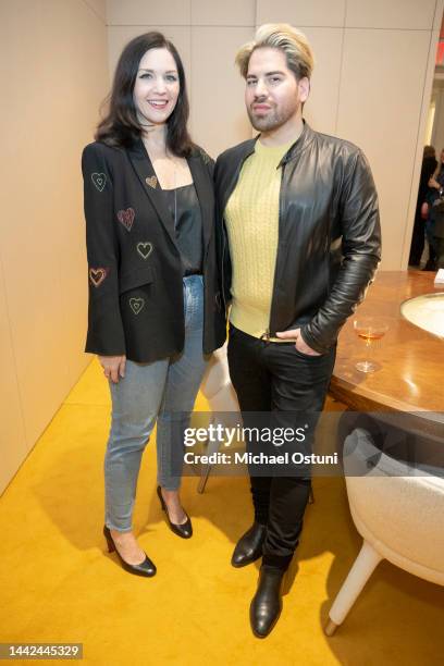 Shannon O'Shea and Michael Arguello attend Achille Salvagni Atelier Grand Opening, Madison Avenue on November 17, 2022 in New York City.