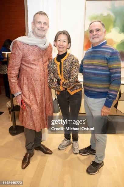 Benoist Drut, Amy Braden and Terry Horn attend Achille Salvagni Atelier Grand Opening, Madison Avenue on November 17, 2022 in New York City.