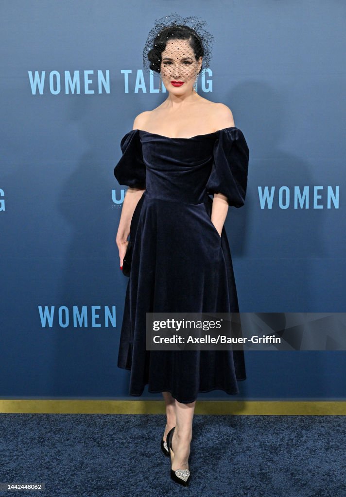 Dita Von Teese attends the Los Angeles Premiere of "Women Talking" at