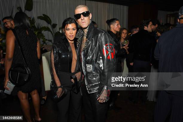 Kourtney Kardashian Barker and Travis Barker attend the GQ Men of the Year Party 2022 at The West Hollywood EDITION on November 17, 2022 in West...