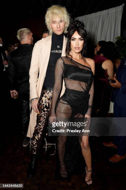 Machine Gun Kelly and Megan Fox attend the GQ Men of the Year Party 2022 at The West Hollywood EDITION on November 17, 2022 in West Hollywood,...