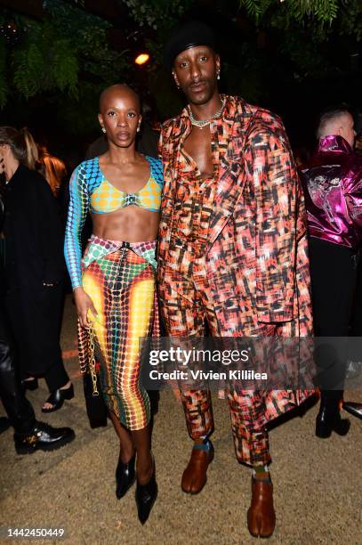 Monica Ahanonu and Jermaine Mitchell attend the GQ Men of the Year Party 2022 at The West Hollywood EDITION on November 17, 2022 in West Hollywood,...