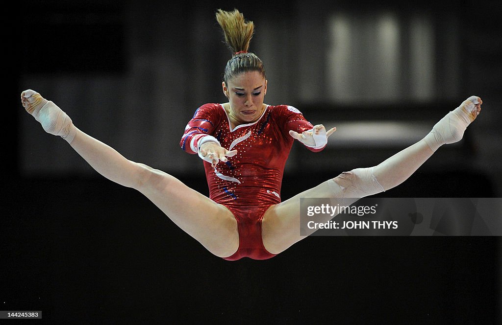 France's Youna Dufournet performs on the