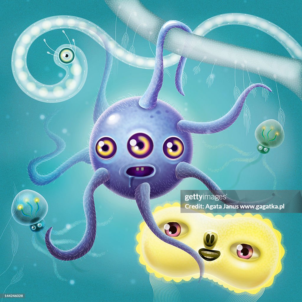 Bacillus Monsters High Res Vector Graphic Getty Images