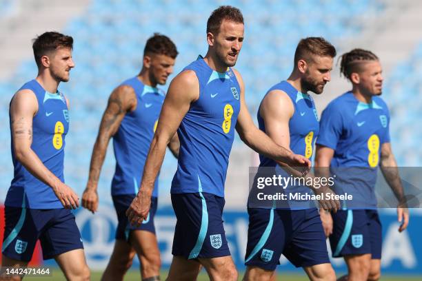 During the England Training Session at Al Wakrah Stadium on November 18, 2022 in Doha, Qatar.