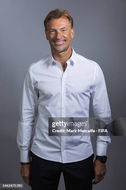 Herve Renard, Head Coach of Saudi Arabia, poses during the official FIFA World Cup Qatar 2022 portrait session on November 17, 2022 in Doha, Qatar.