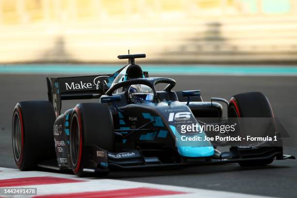 Roy Nissany of Israel and DAMS drives on track during qualifying ahead of Round 14:Yas Island of the Formula 2 Championship at Yas Marina Circuit on...