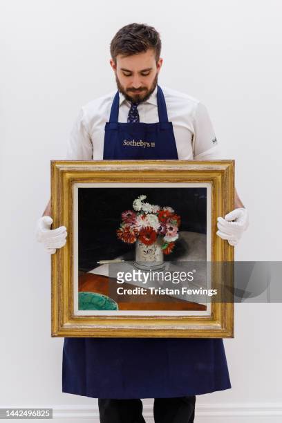 Double Anemones' by Sir William Nicholson, est £400,000 - 600,000 goes on view as part of Sotheby’s exhibitions of Modern British, Scottish and Irish...