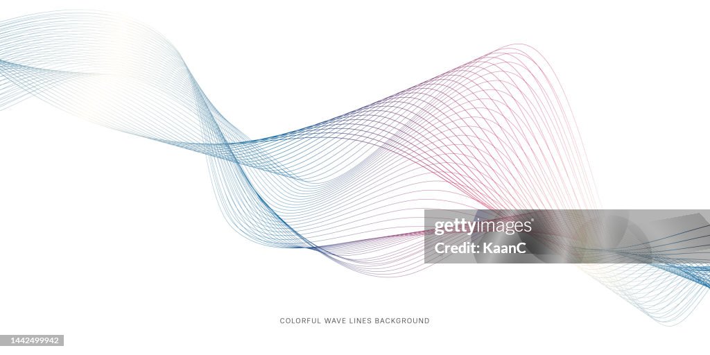 Line Wave Color Colorful Wave Lines On White Background Multi Colored Curved Wavy Lines ...