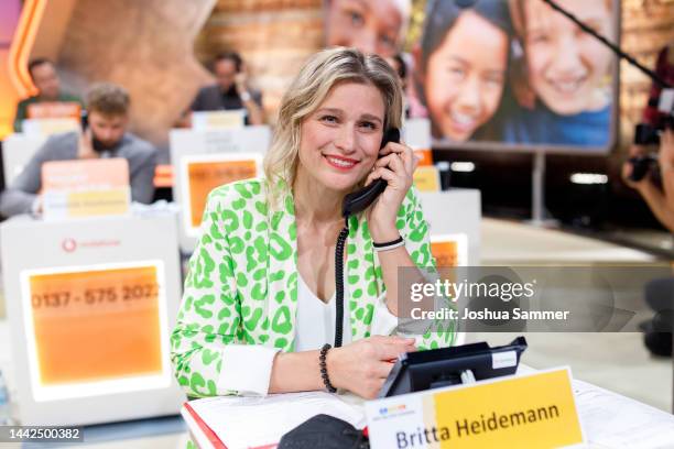 Britta Heidemann attends the RTL Telethon 2022 at EMG Studios on November 17, 2022 in Huerth, Germany.