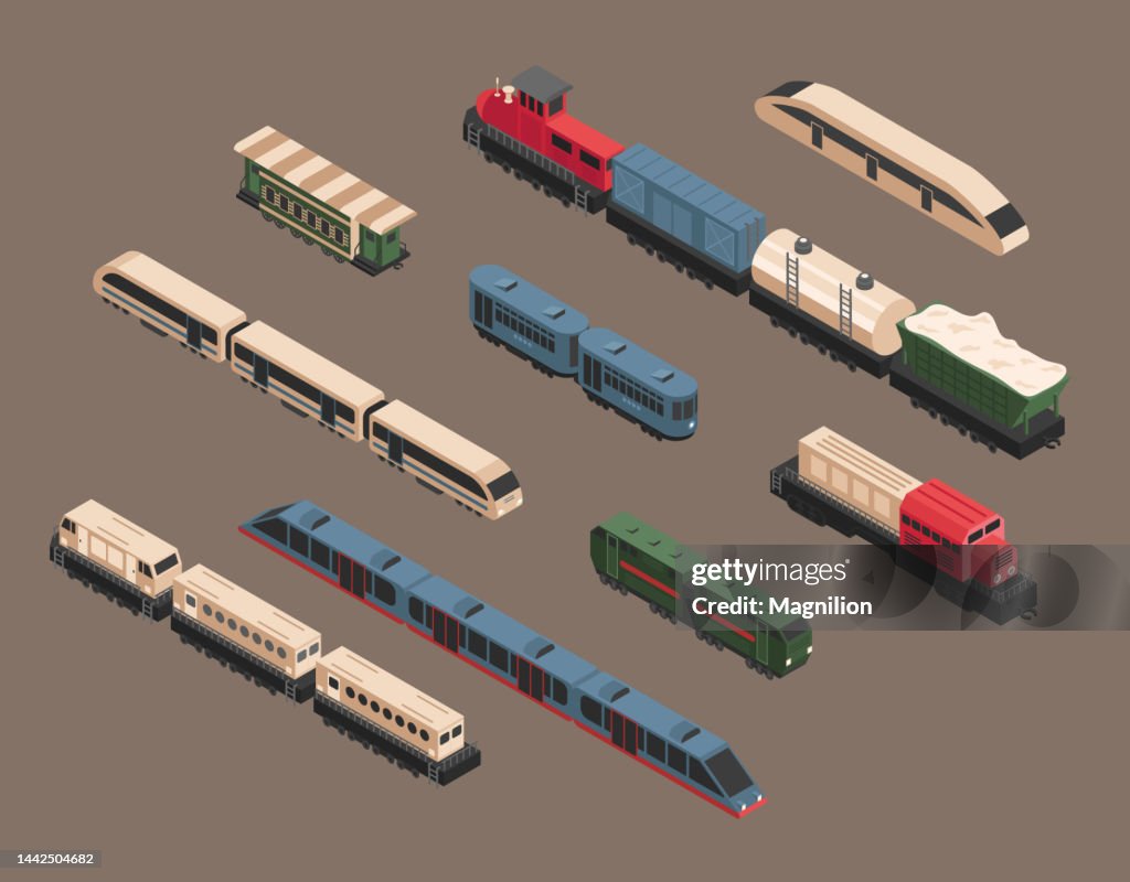 Train Shape Vector Train Isometric Vector Set High-Res Vector Graphic - Getty Images