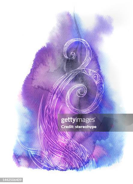 purple energie - plume tribal stock-grafiken, -clipart, -cartoons und -symbole