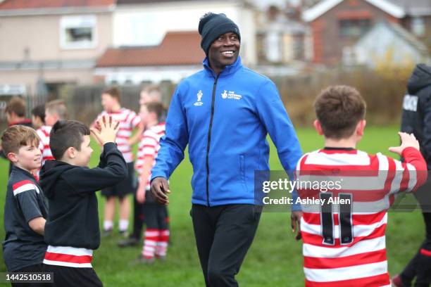 Martin Offiah joins young players from Folly Lane ARLFC on the morning of the RLWC2021 Wheelchair Final to celebrate National Lottery investment into...