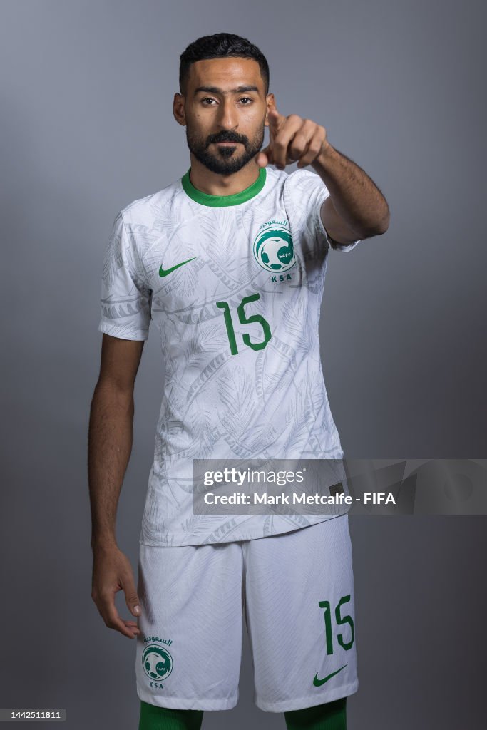 Ali Rind Saudi Ali Al-Hassan of Saudi Arabia poses during the official FIFA World ...