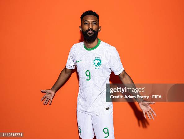 Saudi Ferus Feras Albrikan of Saudi Arabia poses during the official FIFA World ...