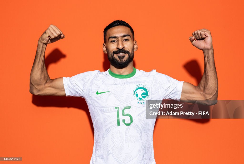 Ali Rind Saudi Ali Al-Hassan of Saudi Arabia poses during the official FIFA World ...