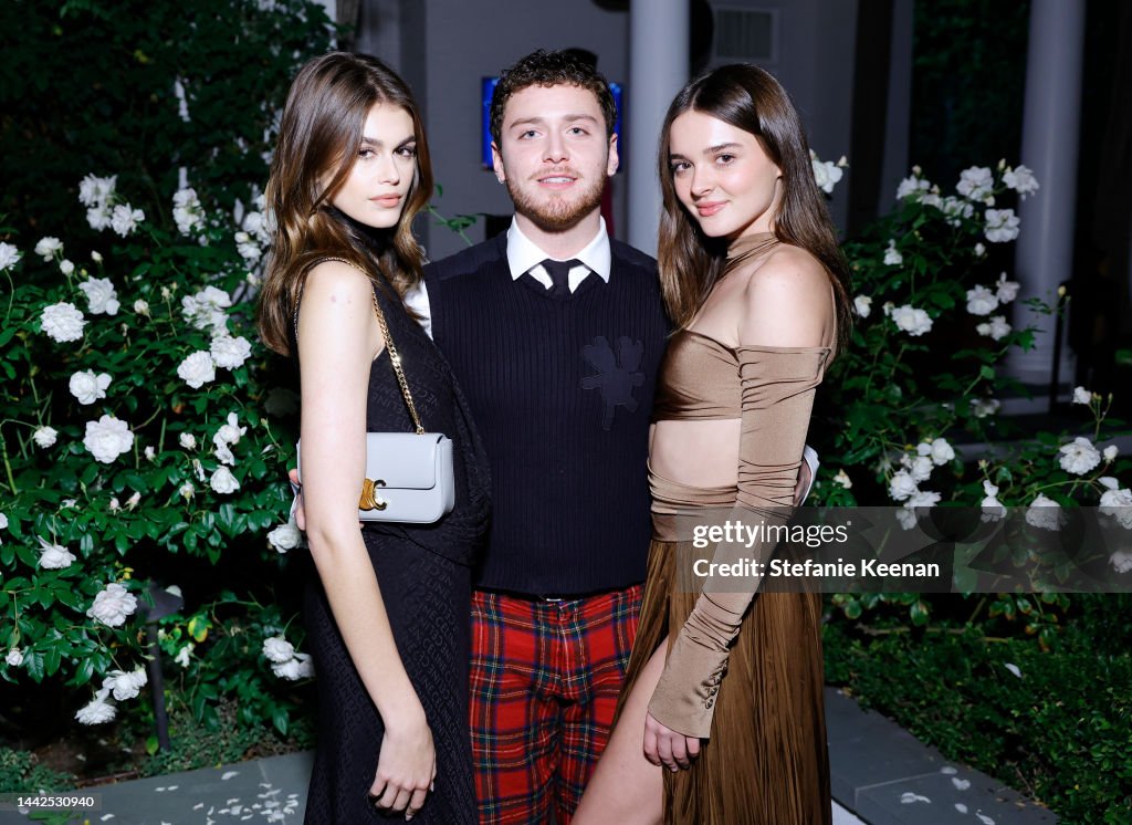 Kaia Gerber, Bazzi, and Charlotte Lawrence attend the A Sense of Home