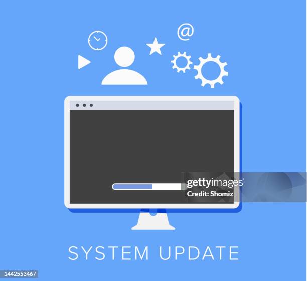 system update improvement change new version - concept updates stock illustrations