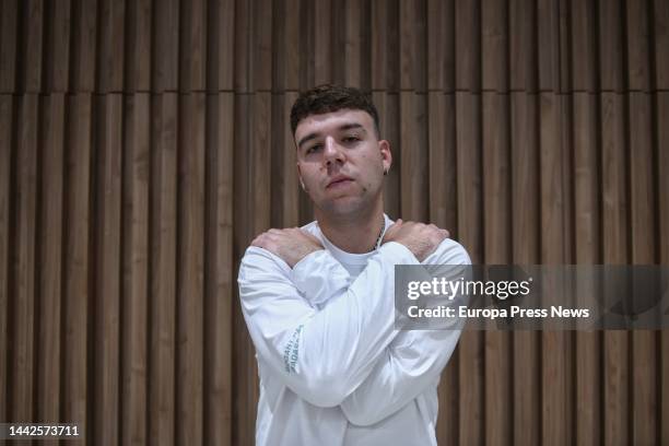The singer Pedro Luis Dominguez Quevedo, known artistically as 'Quevedo', during an interview for Europa Press at the offices 'The Music Station', on...