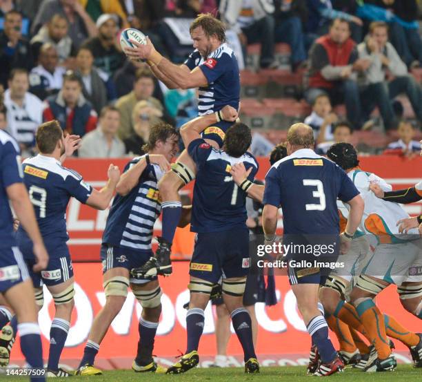 Andries Bekker of the Stormers during the Super Rugby match between DHL Stormers and Toyota Cheetahs from DHL Newlands on May 12, 2012 in Cape Town,...