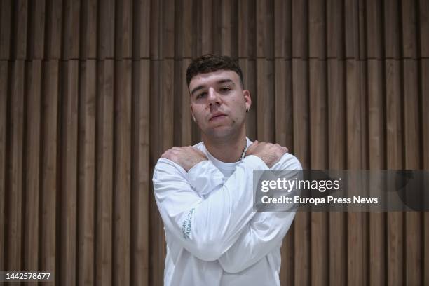 The singer Pedro Luis Dominguez Quevedo, known artistically as Quevedo, during an interview for Europa Press at the offices 'The Music Station', on...