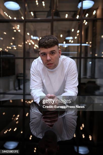 Singer Pedro Luis Dominguez Quevedo, known artistically as 'Quevedo', poses during an interview for Europa Press at 'The Music Station' offices, on...