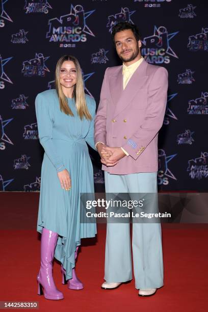 Amir Haddad and Lital Haddad attend the 24th NRJ Music Awards - Red Carpet arrivals at Palais des Festivals on November 18, 2022 in Cannes, France.