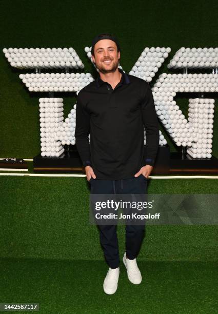 Dylan Efron attends the PXG x Nick Jonas at TRENDYGOLF USA on November 17, 2022 in El Segundo, California.