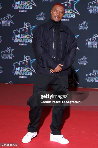 Soprano attends the 24th NRJ Music Awards - Red Carpet arrivals at Palais des Festivals on November 18, 2022 in Cannes, France.