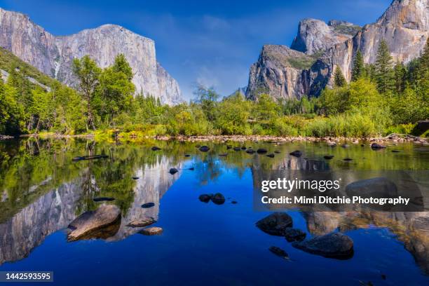 valley view in yosemite national park - yosemite national park stock-fotos und bilder