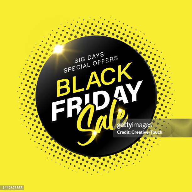 black friday gold color banner - black friday sale stock illustrations