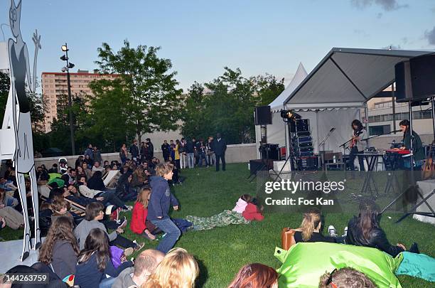 General view of atmosphere during the Veillee Foodstock Party 3rd Night At MAC/VAL Vitry on May 12, 2012 in Vitry sur Seine, France.