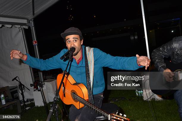 Singer Patrice Bart-Williams performs during the Veillee Foodstock Party 3rd Night At MAC/VAL Vitry on May 12, 2012 in Vitry sur Seine, France.