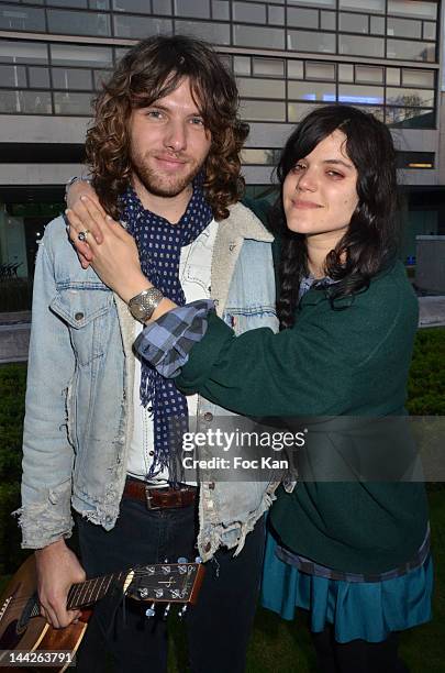 Singer Stephanie Sokolinski aka. Soko and and brother Maxime Sokolinski attend the Veillee Foodstock Party 3rd Night At MAC/VAL Vitry on May 12, 2012...