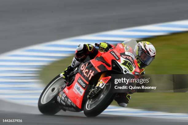 Alvaro Bautista of Spain riding the Aruba.it Racing Ducati i free practice during the 2022 MOTUL FIM Superbike World Championship Phillip Island...