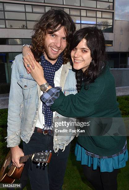 Singer Stephanie Sokolinski aka. Soko and and brother Maxime Sokolinski attend the Veillee Foodstock Party 3rd Night At MAC/VAL Vitry on May 12, 2012...