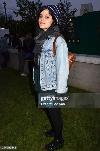 Singer Stephanie Sokolinski aka. Soko attends the Veillee Foodstock Party 3rd Night At MAC/VAL Vitry on May 12, 2012 in Vitry sur Seine, France.