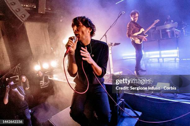 Thomas Mars and Laurent Brancowitz of Phoenix perform at Alcatraz on November 18, 2022 in Milan, Italy.