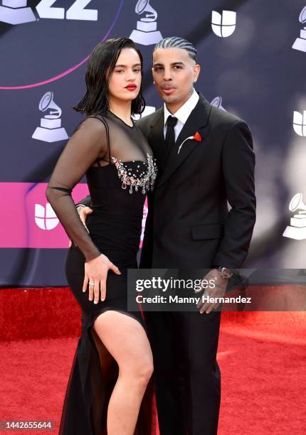 And Rauw Alejandro attends The 23rd Annual Latin Grammy Awards at Michelob ULTRA Arena on November 17, 2022 in Las Vegas, Nevada.