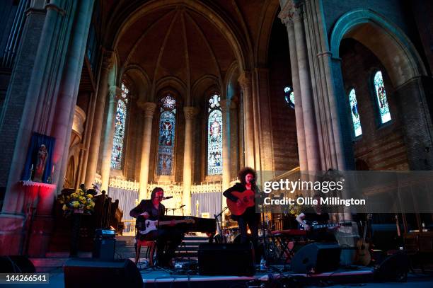 Karima Francis performs on stage at St. Mary's Church during the last day of The Great Escape Festival on May 12, 2012 in Brighton, United Kingdom.