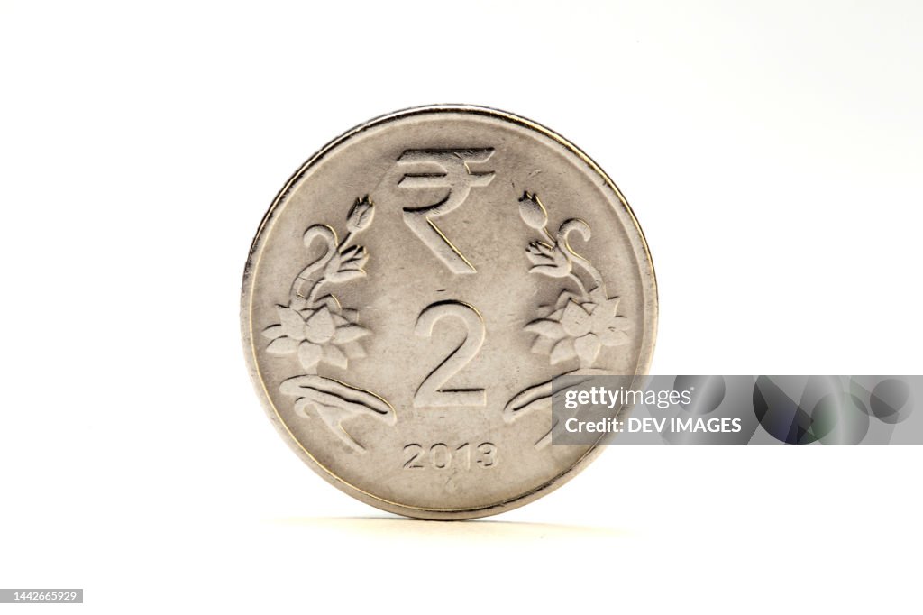 Two Rupees Two Rupee Indian Coin On White Background High-Res Stock Photo - Getty ...