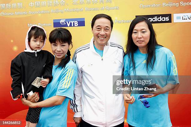 Chinese Athletic Olympic Champions Ms.Yueling Chen; Dapeng Lou of IAAF Honorary Vice President and Junxia Wang attends the IAAF centenary celebration...