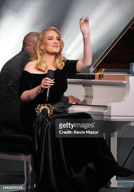 Adele performs onstage during the "Weekends with Adele" Residency Opening at The Colosseum at Caesars Palace on November 18, 2022 in Las Vegas,...