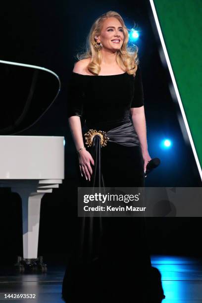 Adele performs onstage during the "Weekends with Adele" Residency Opening at The Colosseum at Caesars Palace on November 18, 2022 in Las Vegas,...