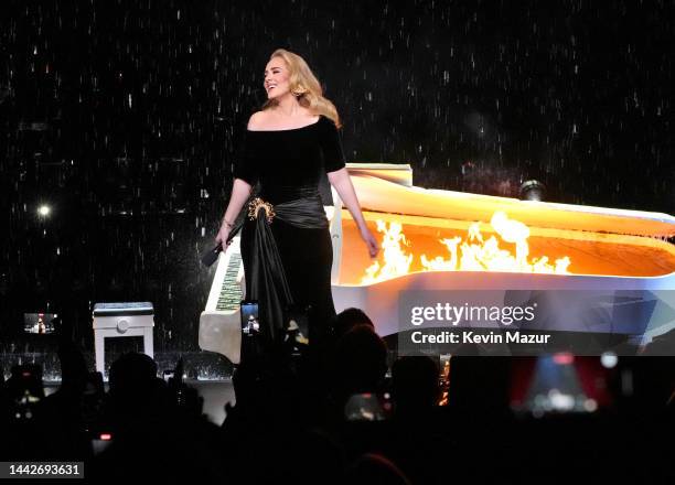 Adele performs onstage during the "Weekends with Adele" Residency Opening at The Colosseum at Caesars Palace on November 18, 2022 in Las Vegas,...