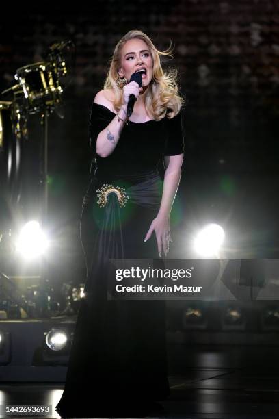 Adele performs onstage during the "Weekends with Adele" Residency Opening at The Colosseum at Caesars Palace on November 18, 2022 in Las Vegas,...